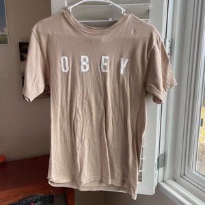 obey tan tshirt